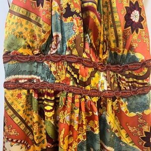 Kay Unger Vibrant Paisley Maxi Skirt